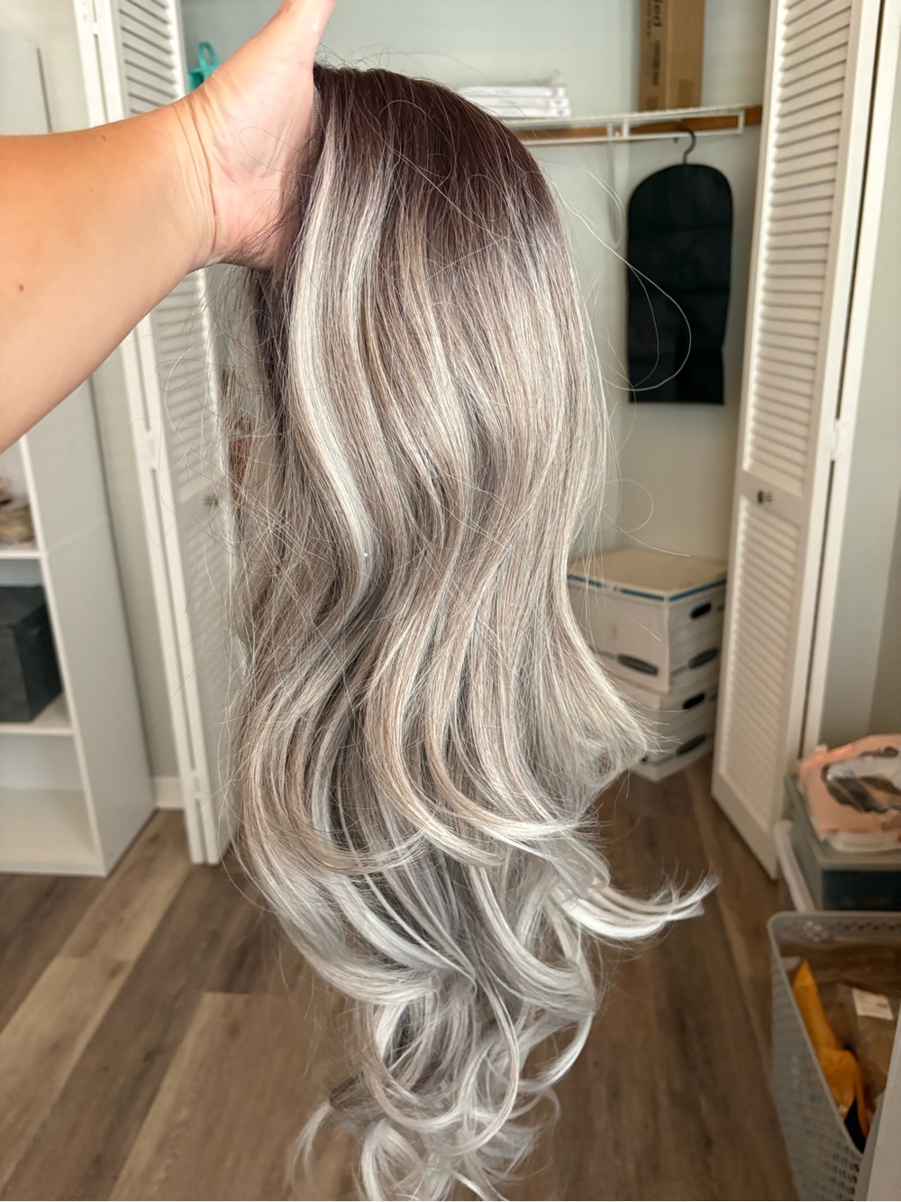 New long ombré lace front wig
